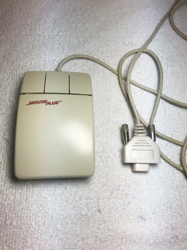 Vintage PC Computer Three Button Mouse Plus HQXAGM-260 with PC/MS Switch