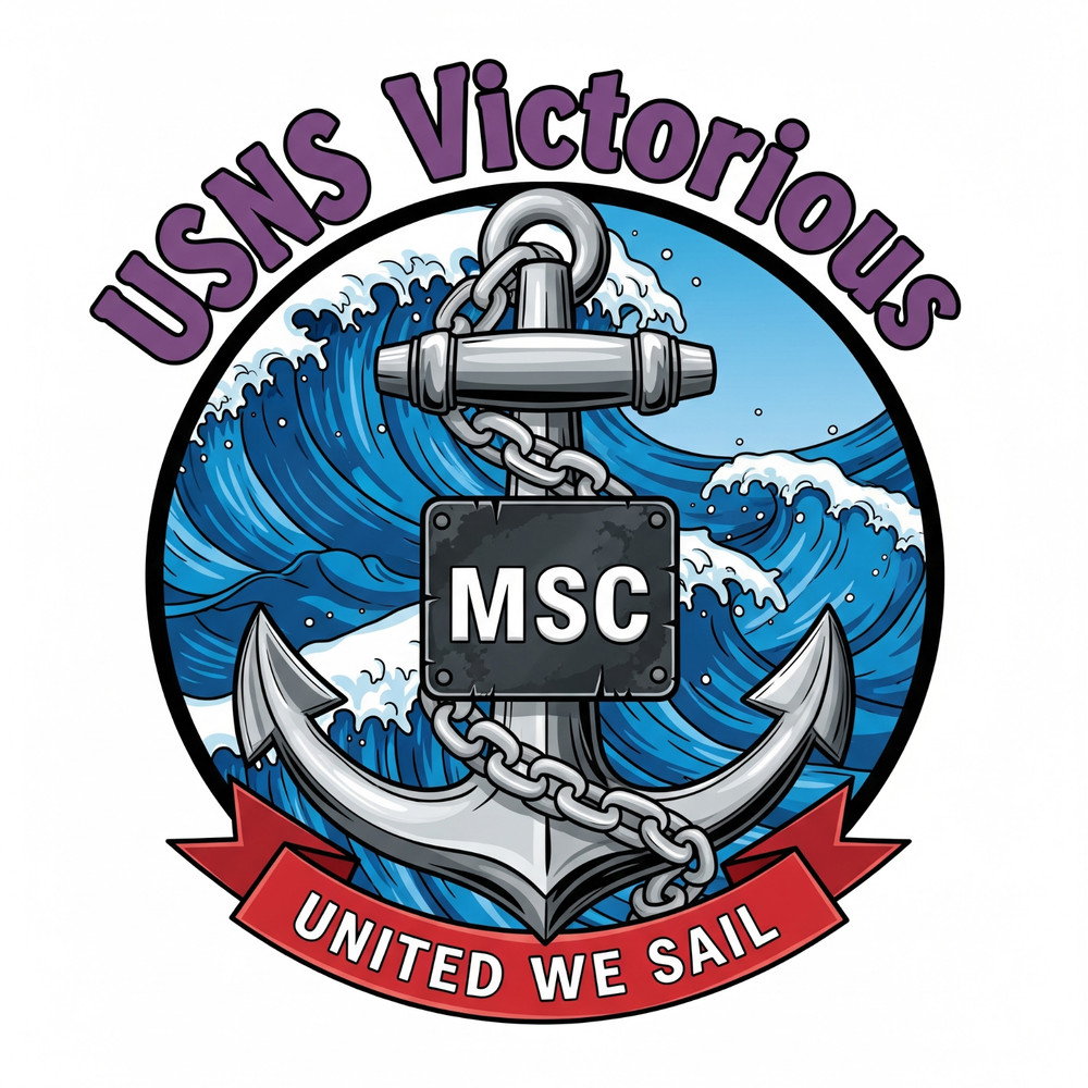 USNS Victorious Decal - Military Sealift Command Decal - 4" Sailor Decal
