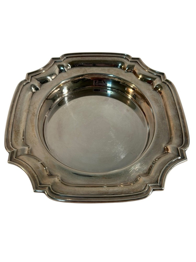 Antique Lunt Coaster, Champagne Bottle, Silver-plated