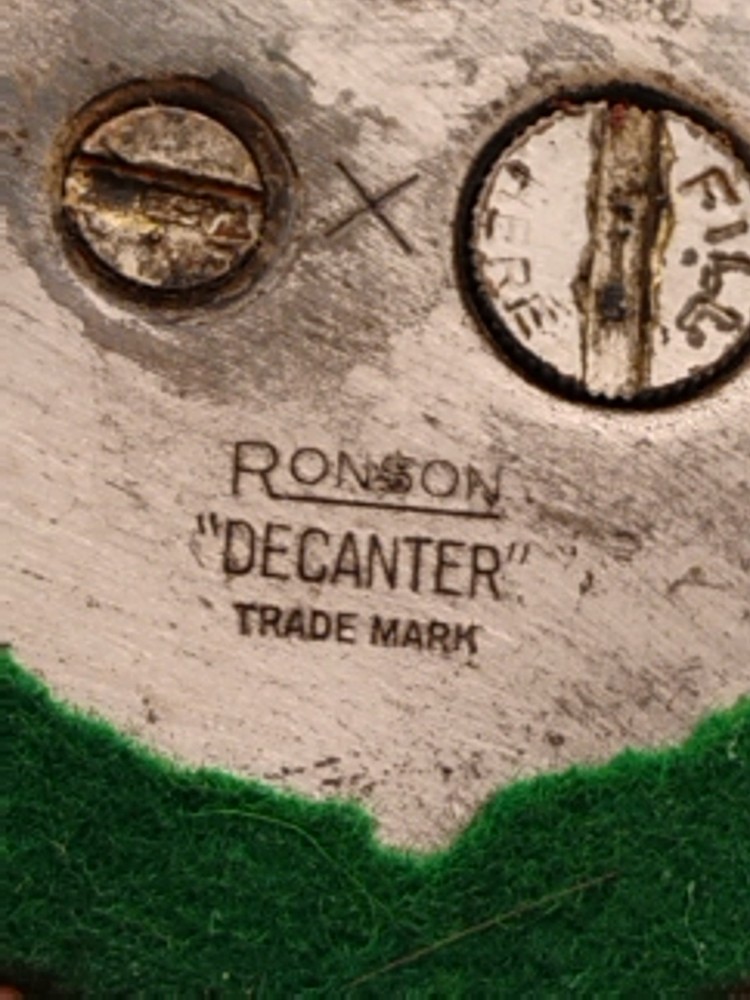 Vintage Ronson Decanter Silver Plated 4.5" Table Lighter, Untested