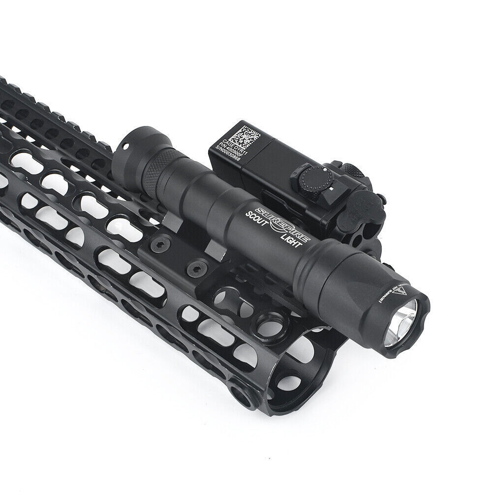 Airsoft Keymod MLOK Flashlight Offset Mount Base for M300 M600 M600DF flashlight
