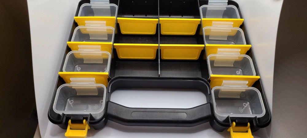 12 Slot Compartment Storage Box Tray Findings Beads Organizer Stackable Hardware