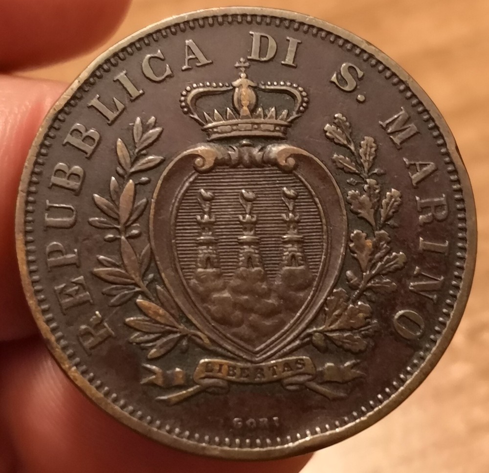 Coin 10 Centesimi 1893, San Marino, Ref. 6238