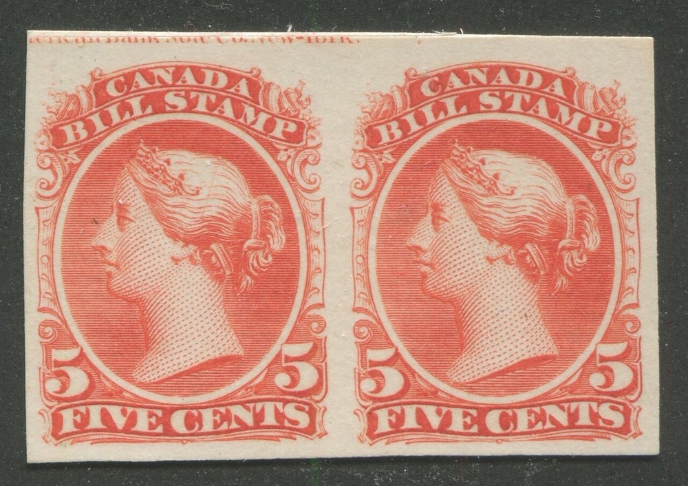 Canada Revenue FB22 Federal Bill Stamp Plate Proof Pair