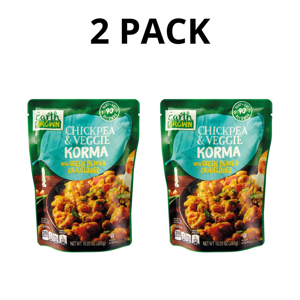 Earth Grown Chickpea and Korma, 10.5 oz - 2 Pack