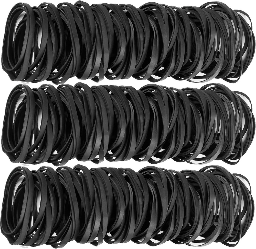 Quality Black Rubber Bands - 0.5 lb High Elasticity for Various Tasks