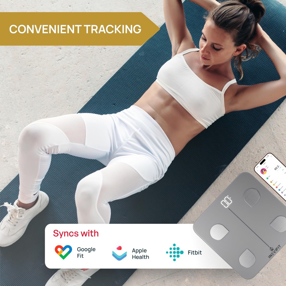 Smart Body Fat Scale, Highly Accurate Bluetooth Digital Bathroom Body Composi...