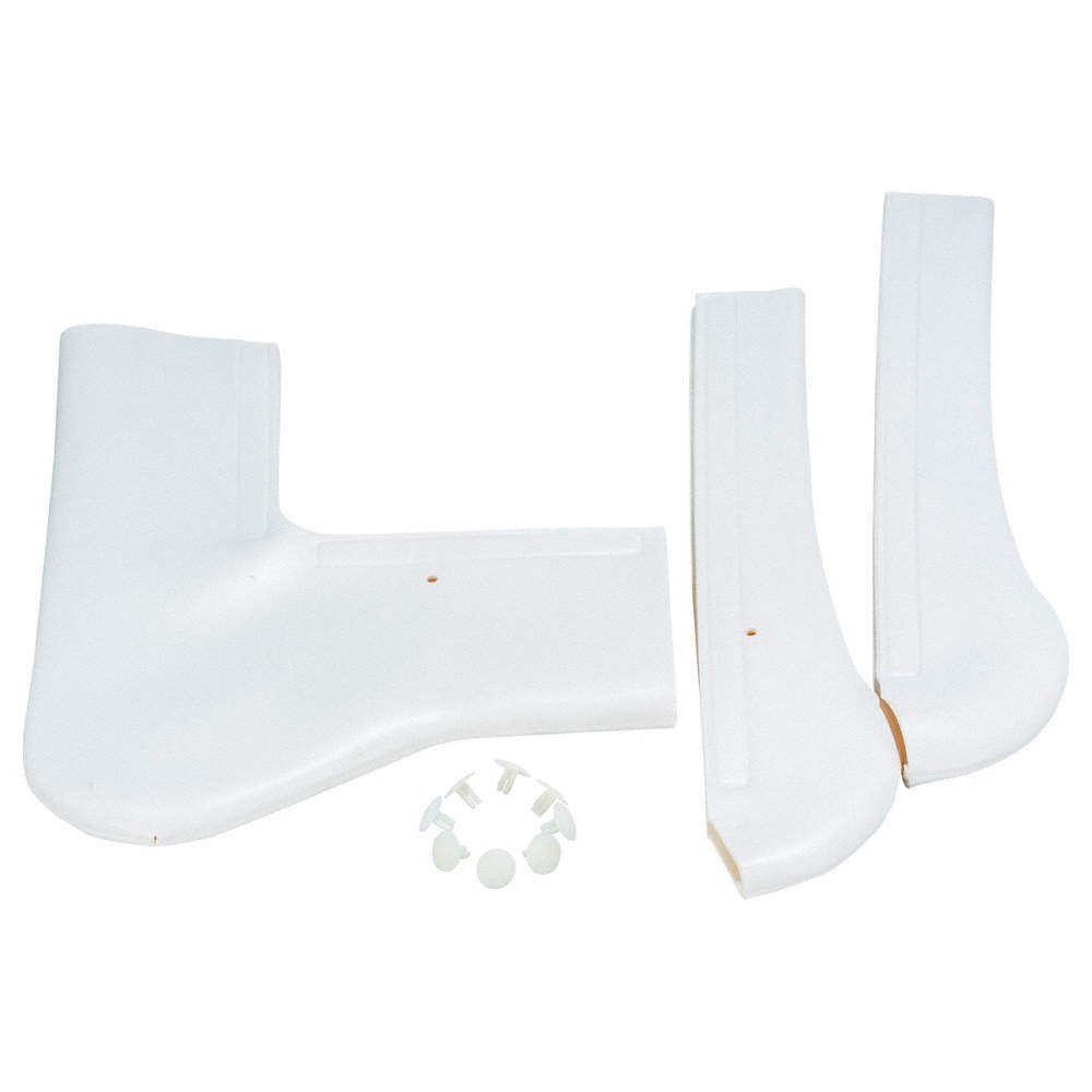 TRUEBRO 82525 Undersink Pipe Guard,Vinyl PVC,White 15W937