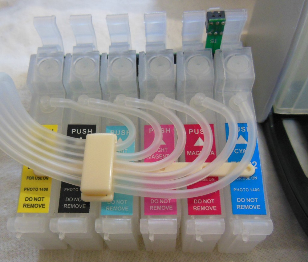 Epson Artisan 1430 printer Ink system CISS. Empty