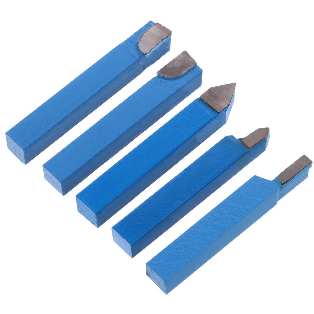 5PCS Bit Cutting Set Lathe Parting Tool Carbide Tipped Hole Brazing Tool Kit