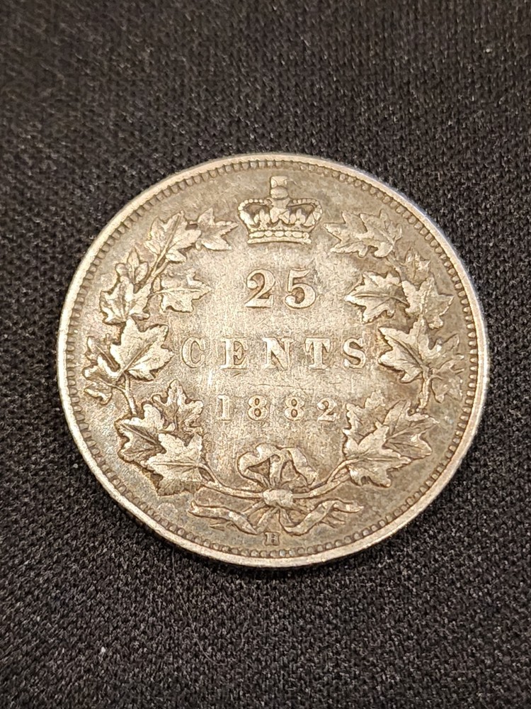 1882H Canada 25 Cents Silver Coin
