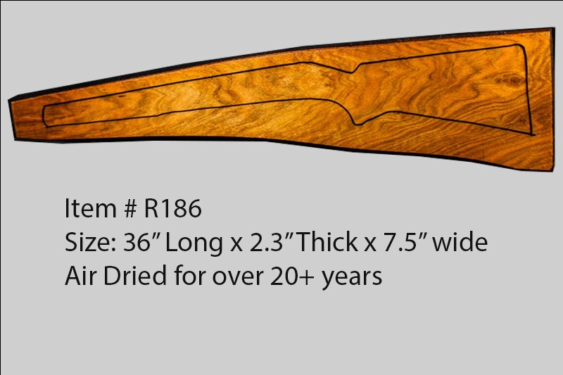 Turkish walnut rifle stock blank R186