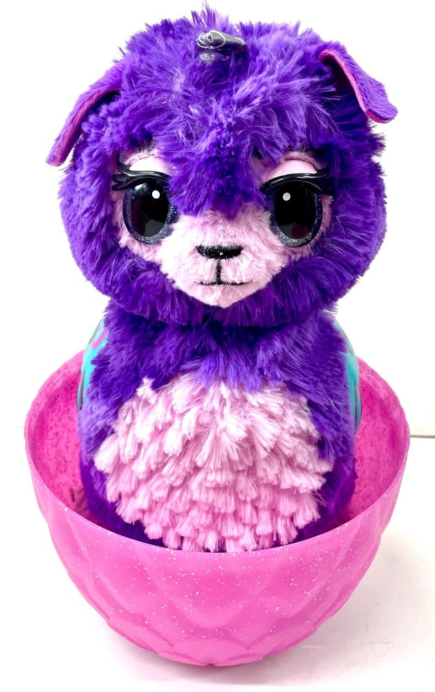 Hatchimals Hatchiwow Electronic Plush/ PURPLE COLOR WITH EGG COVER SHELL.