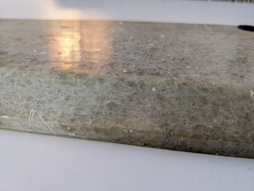 Natural stone carved Bath vanity Tray rectangular heavy piece 5" x 12"