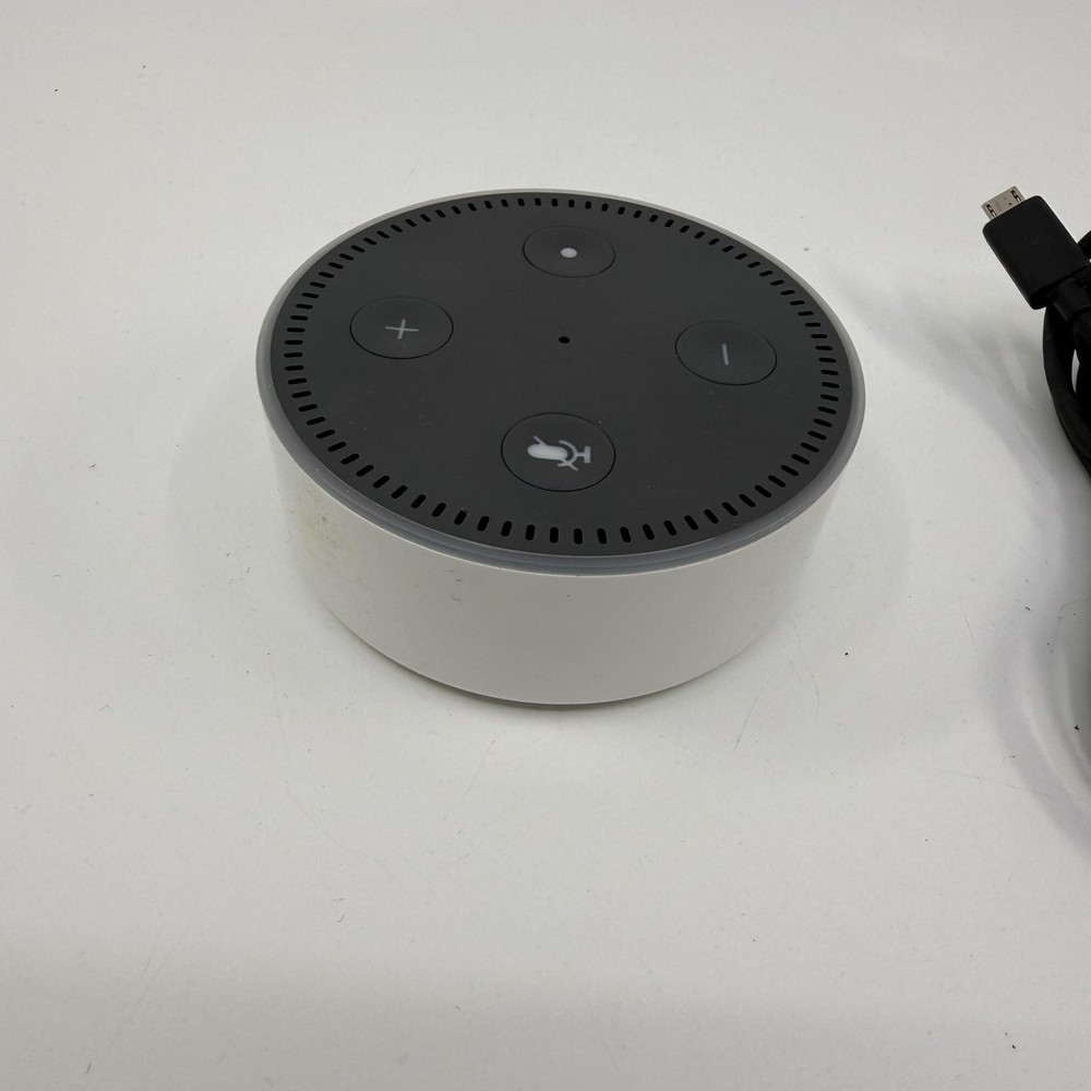 Amazon Echo Dot 2nd Gen RS03QR Alexa Smart Speaker White With Micro-USB Cable