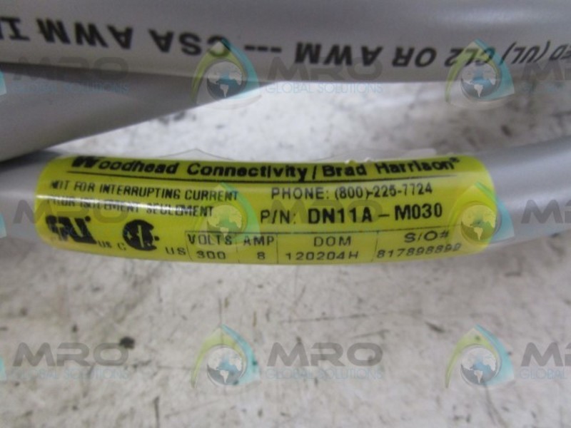 DANIEL WOODHEAD DN11A-M030 CABLE ASSEMBLY NSNP