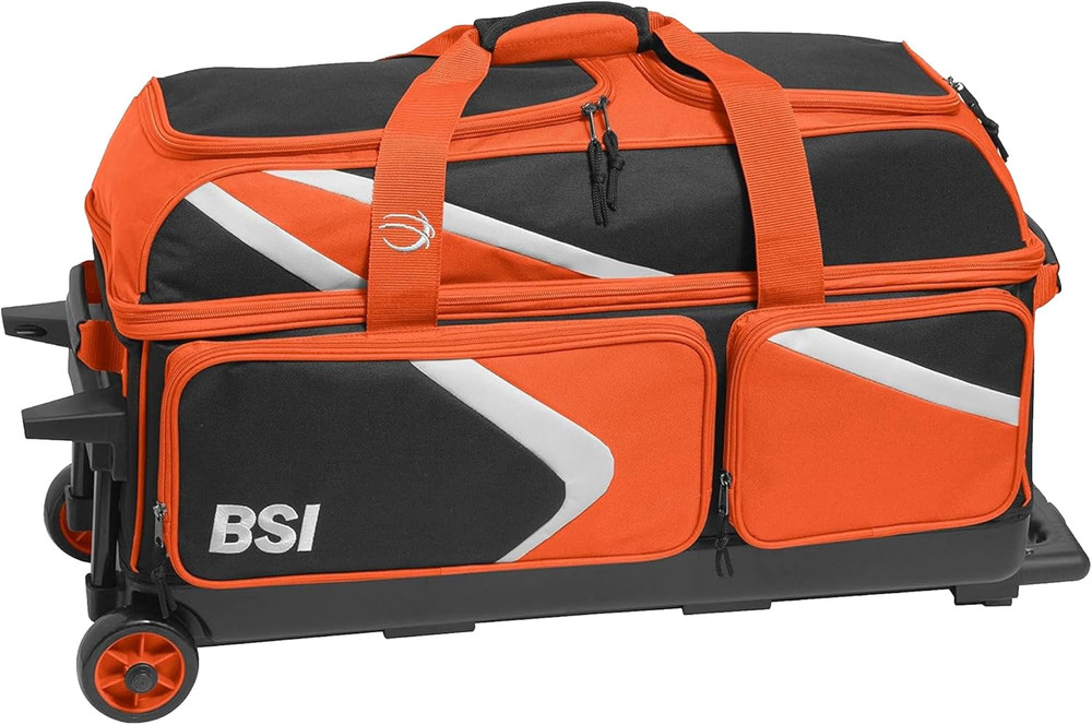 BSI Dash Roller Bowling Bag with Smooth Rolling Wheels, Padded Ball Compartment,