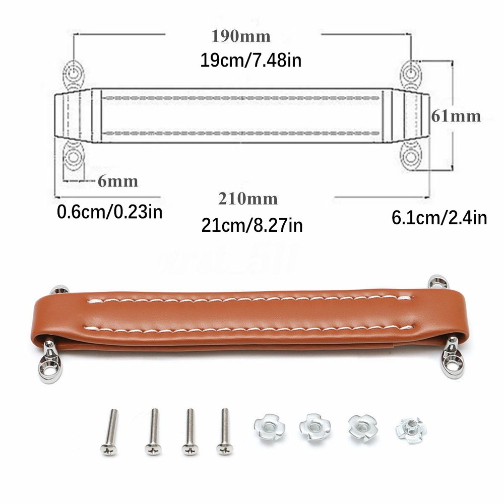 Brown Leather Style Guitar Amplifier Handle Strap For Fender Amp Instruments A