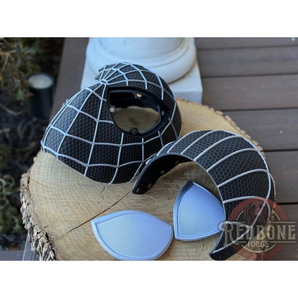 Black Suit Spiderman Helmet Cosplay & Wearable