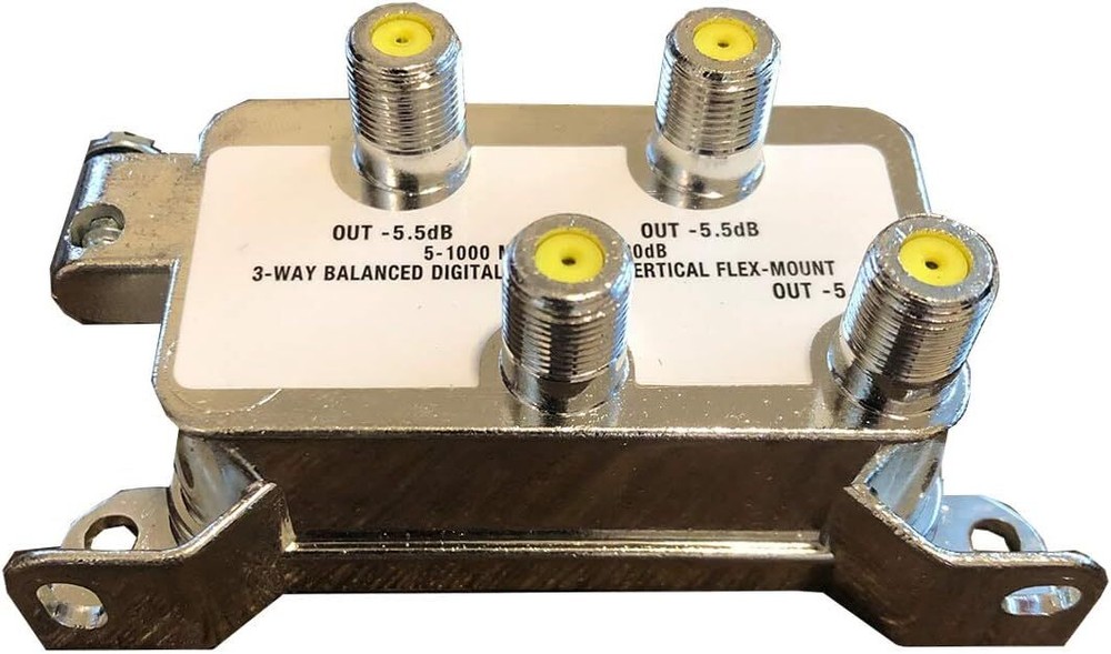 Extreme BDS1103VFB 3 Way Broadband Engineering Balanced Coax Splitter - Silver