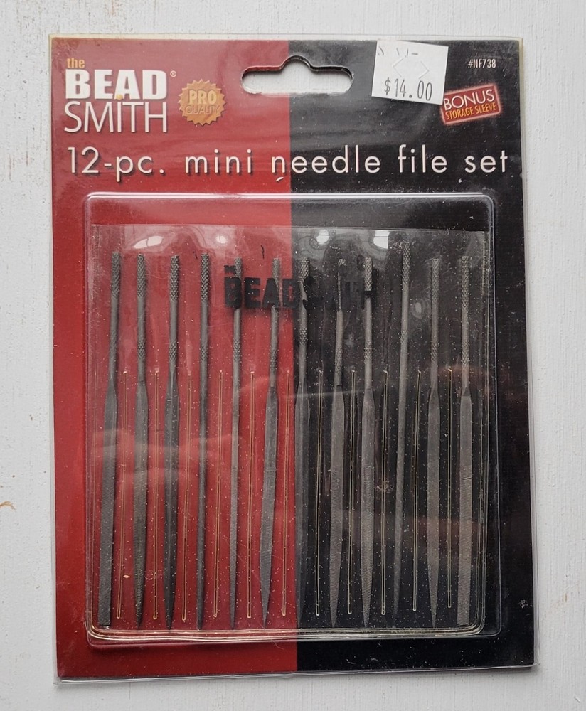 BeadSmith 12 Pc Mini Needle File set w/storage sleeve