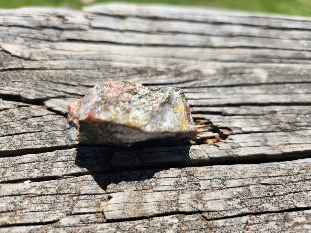 Granite gold rock specimen