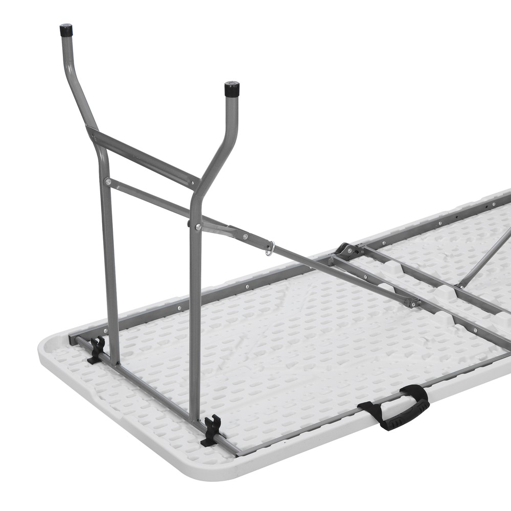 6' Folding Table Plastic Fold-in-Half Picnic Party Camp Dining White Portable