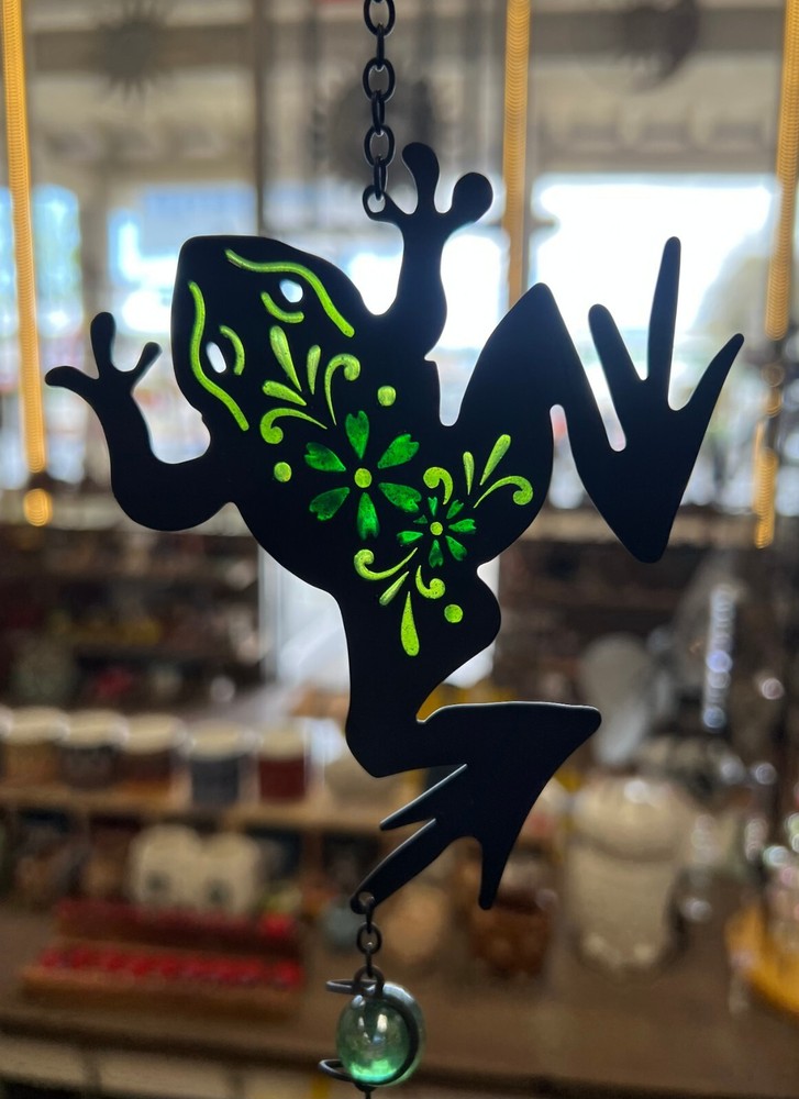 Frog Metal Windchime  28" x 4"