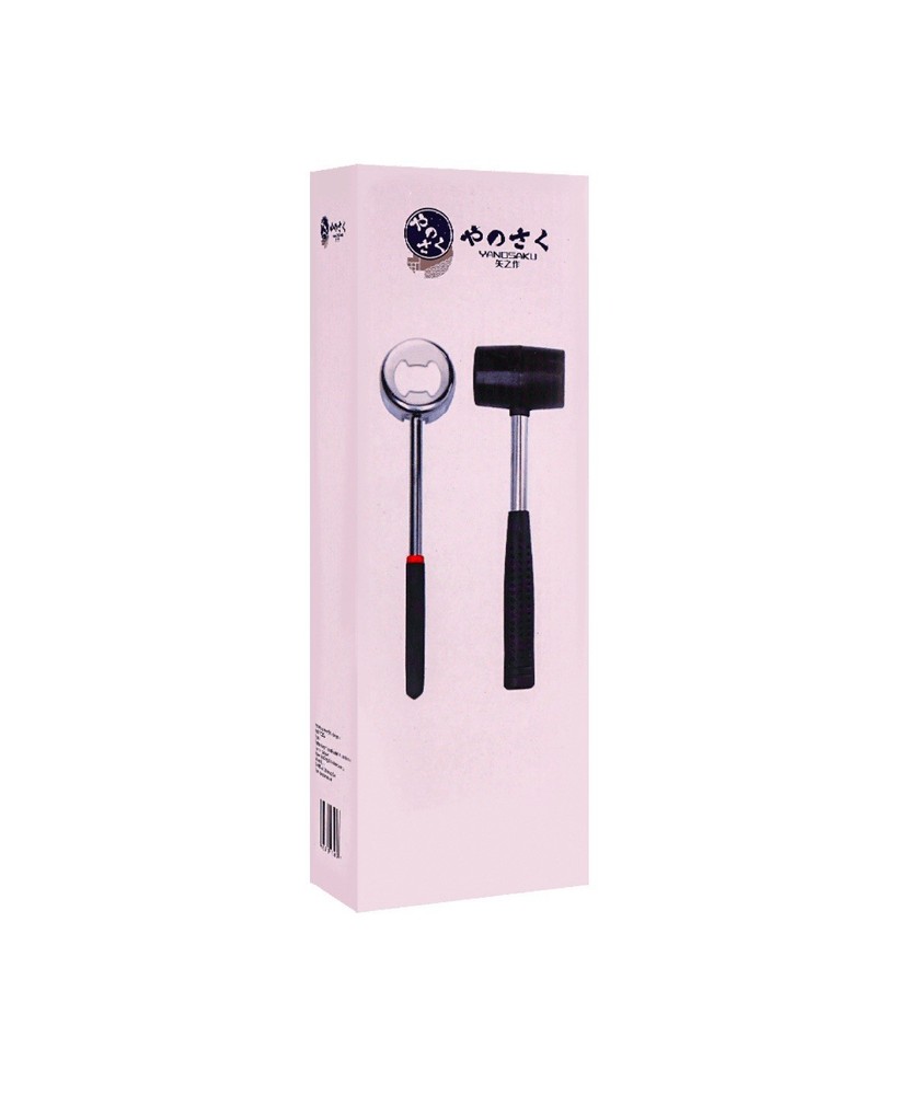 Coconut Opener Tool Set with Hammer Easy Open for Young Coconuts Stainless