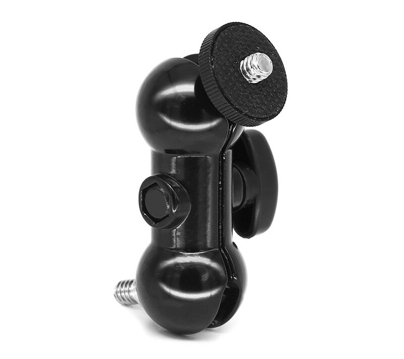 Multi-function Double Ball Head Shoe Mount Adapter Magic Arm 1/4" Screw