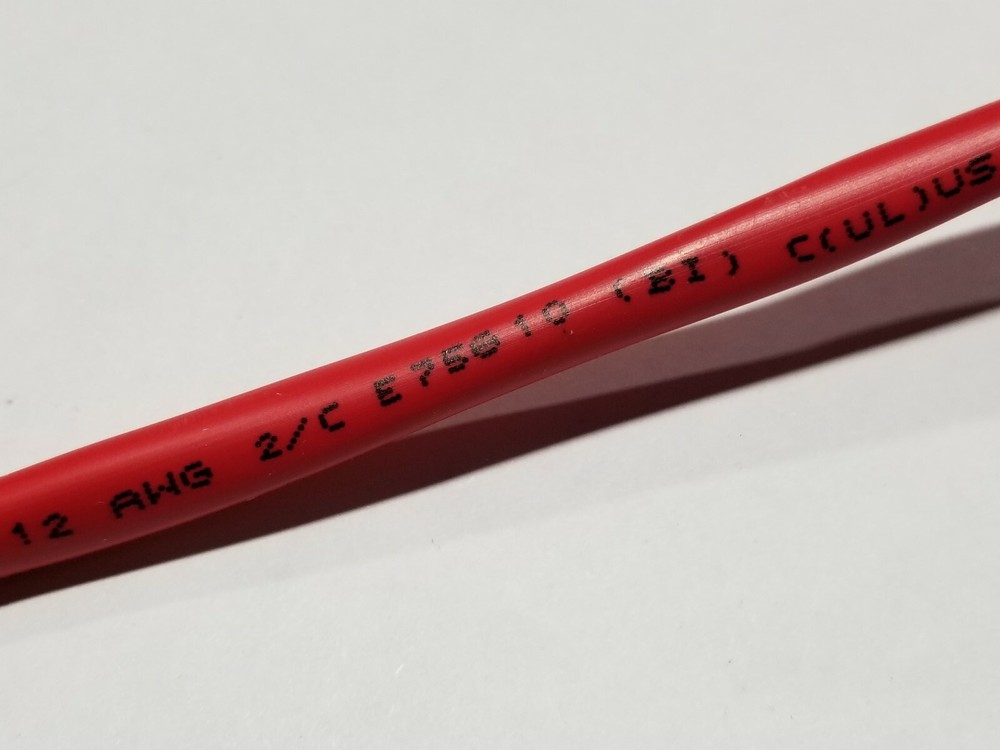 Southwire/Tappan G70019 12/2C Solid Shielded Fire Alarm Cable Plenum Red /50ft