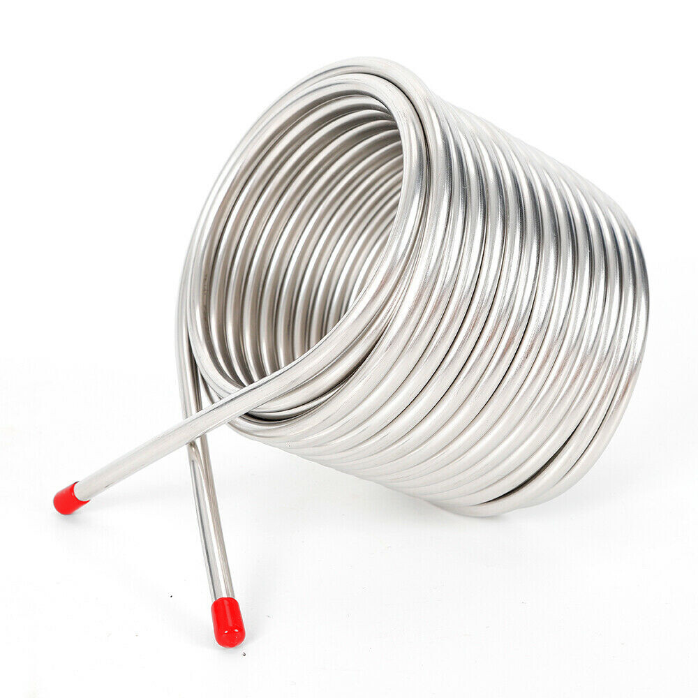 50' Stainless Steel Wort Chiller Coil Homebrew Immersion Chiller Cooling Pipe