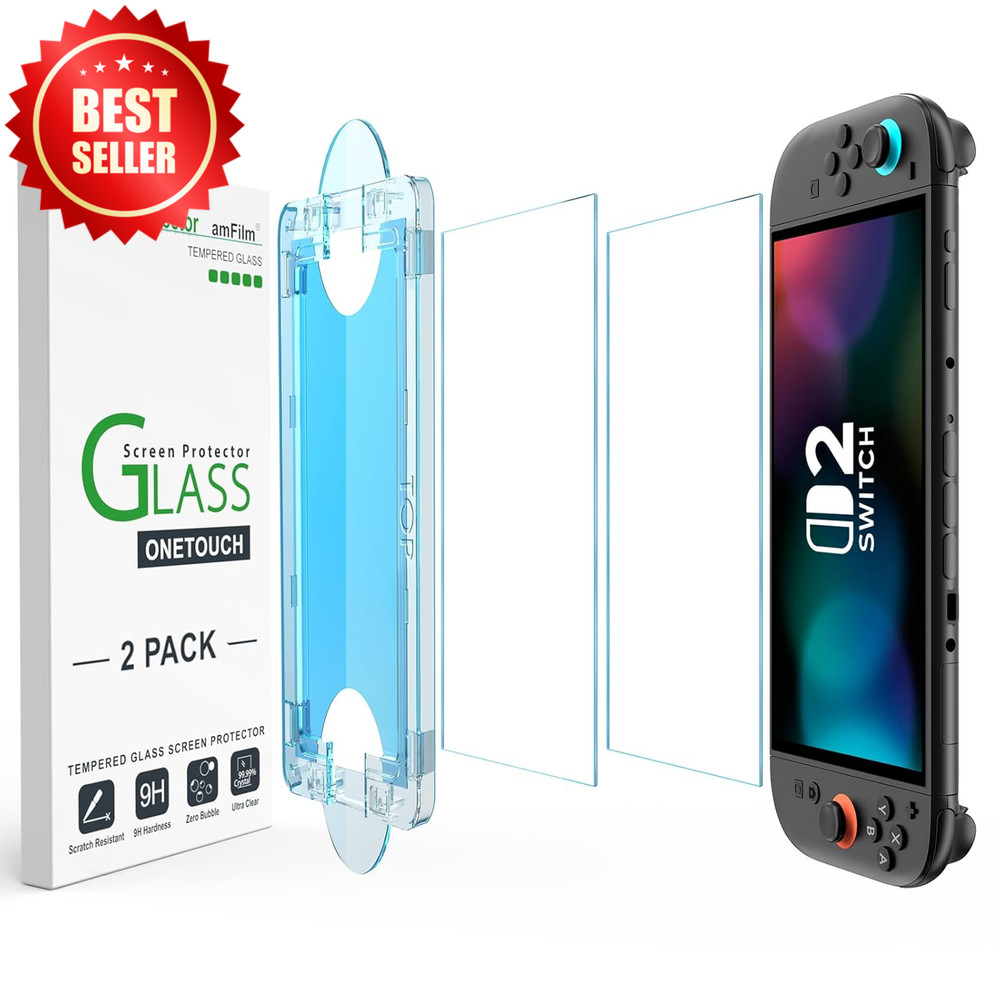 Auto-Alignment Nintendo Switch 2 Screen Protector 7.9", 2-Pack, Anti-Scratch
