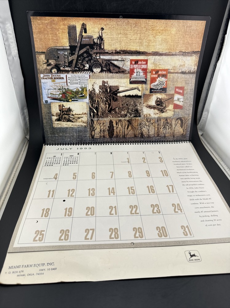 Antique 1993 John Deere Calander