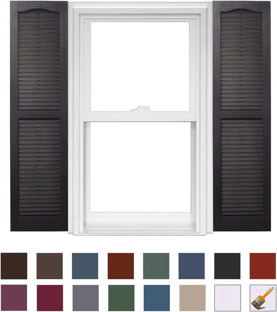 Vinyl Open Louver Shutters (1 Pair)