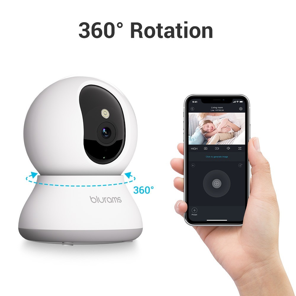 Wireless 2.4G WiFi Security Camera System 2K Indoor
