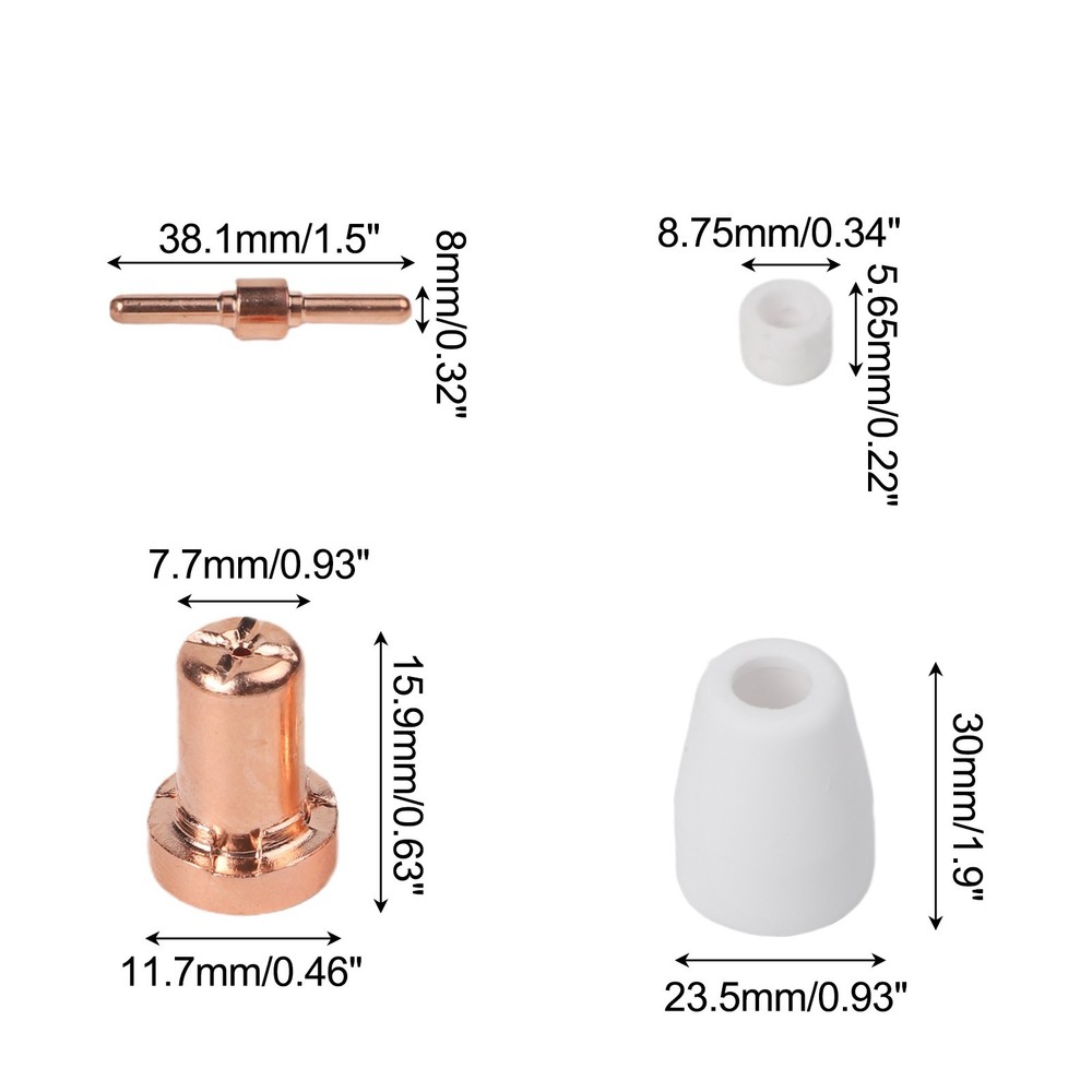 Efficient 61 Pcs For PT31 Plasma Cutting Consumables with Roller Guide Wheel