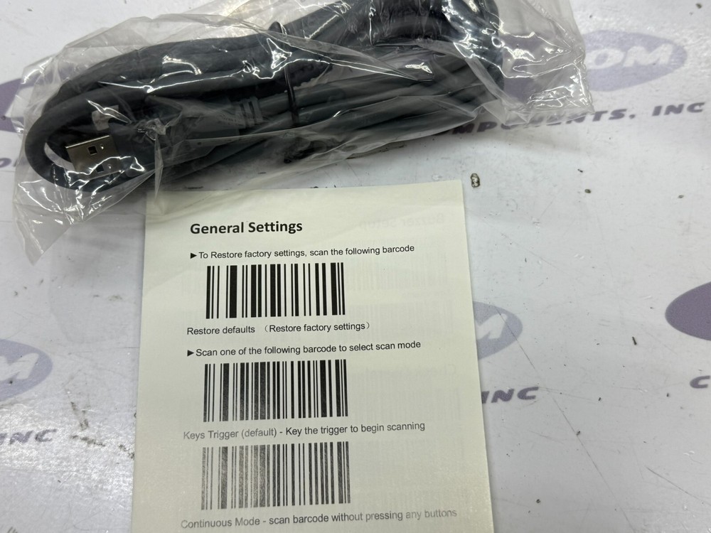 WoneNice Handheld USB Wired Barcode Scanner Black Model: WN3300