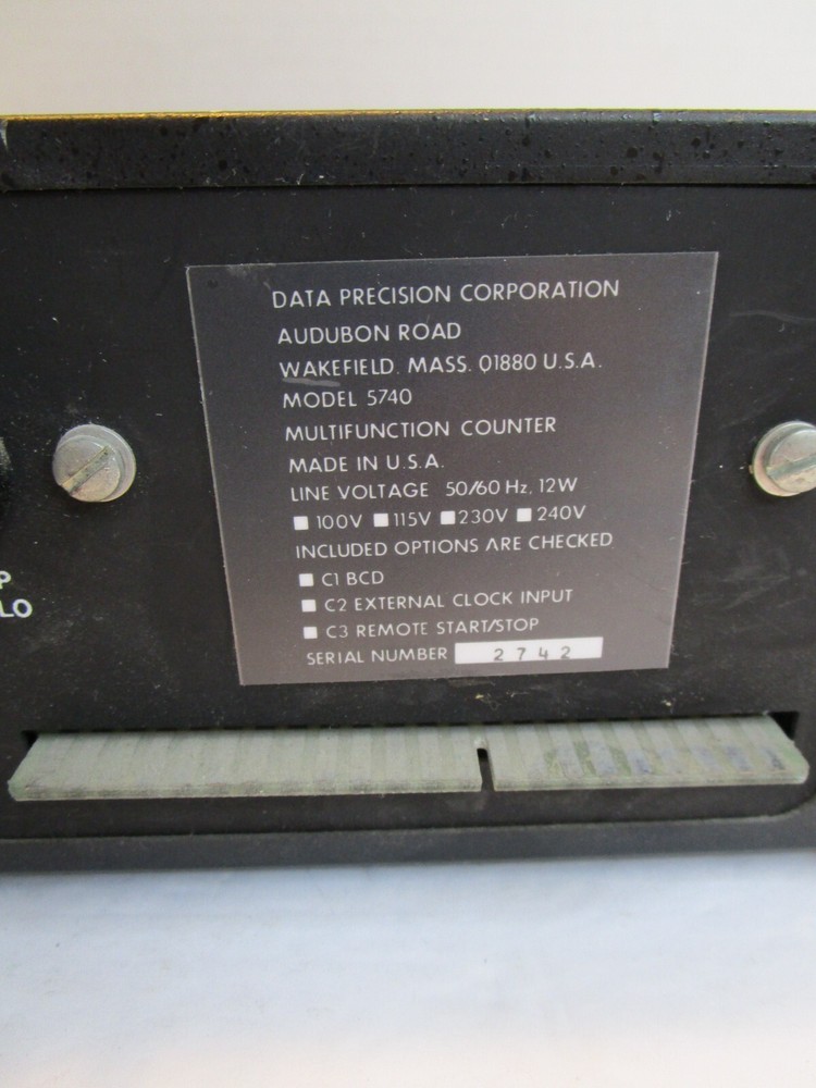 DATA PRECISION Model 5740 Multifunction Frequency Counter 100MHz *SEE VIDEO*