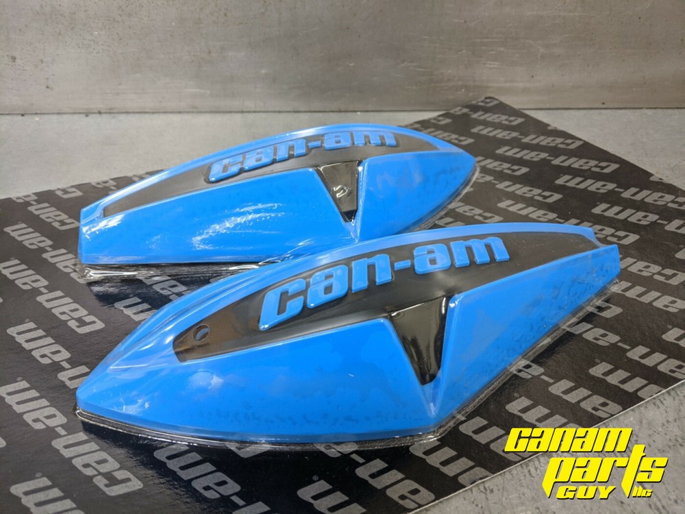 Can-Am Blue Wind Deflector Hand Guard Kit w/ Mounting Kit Complete Wrap Around