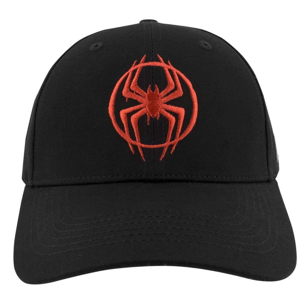 Miles Morales Spider-Man Logo Snapback Hat Black