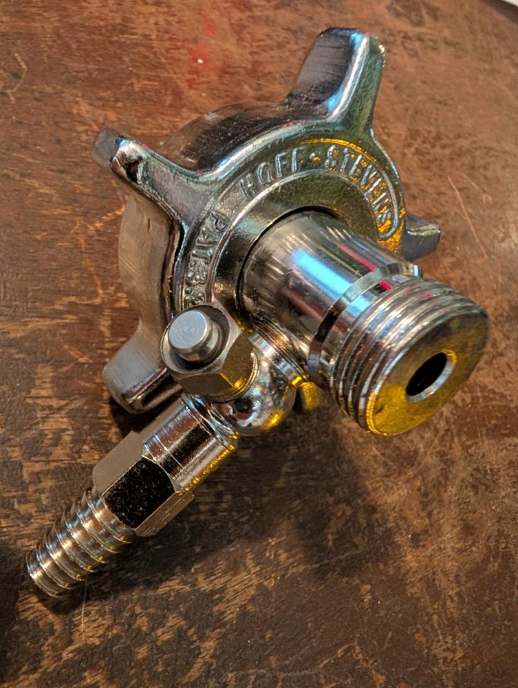 Twin Probe Keg Coupler Hoff Stevens Inc US PAT 3,228,413 NOS