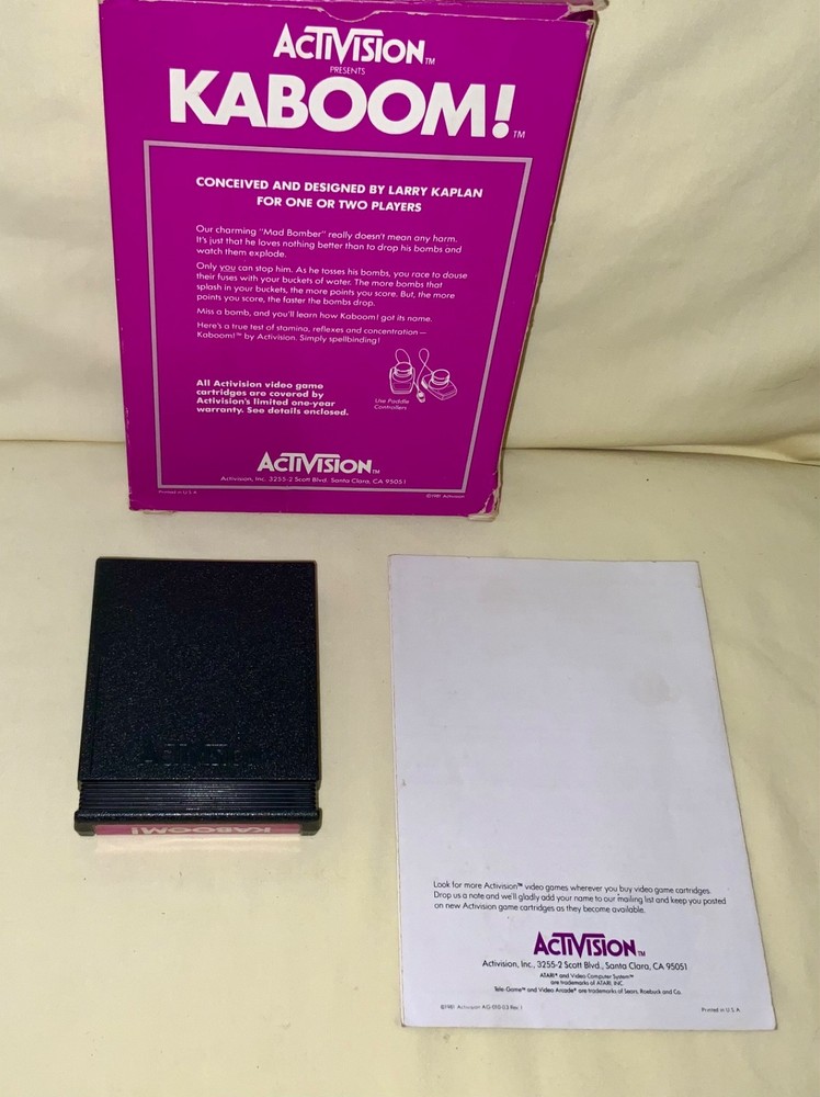 ATARI 2600 Activision Kaboom! (AG-010) - 1981 - Tested - See Description