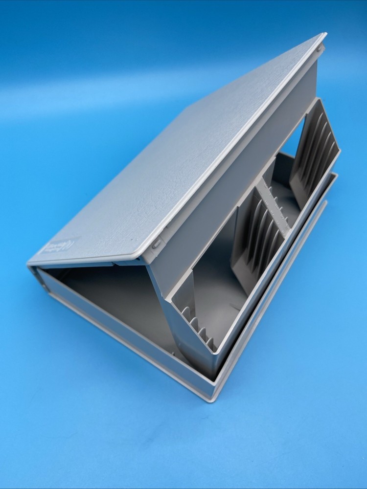 Vintage Grey Micro Disk Library Case / 10 - 3.5" Floppy Disk Stora