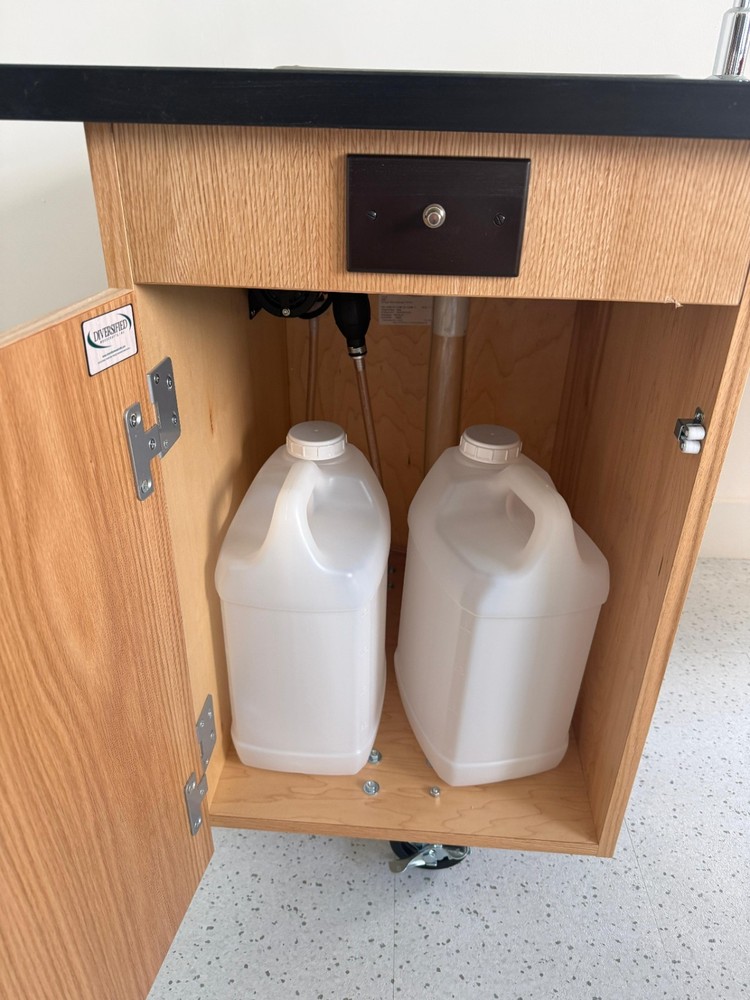 NextGen ADA Mobile Lab Unit Workbench with Sink and Faucet.