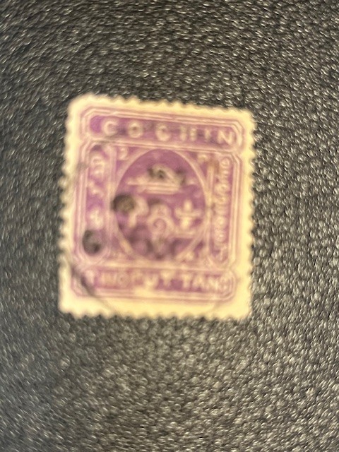 India/Cochin stamp 3 used