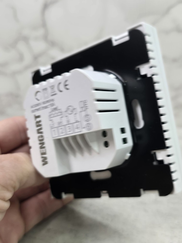 Digital Thermostat White LCD Display Heater Air Conditioner Timer Lock Function