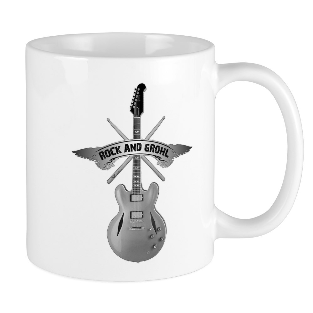 11oz mug ROCK AND GROHL - Printed Ceramic Coffee Tea Cup Gift