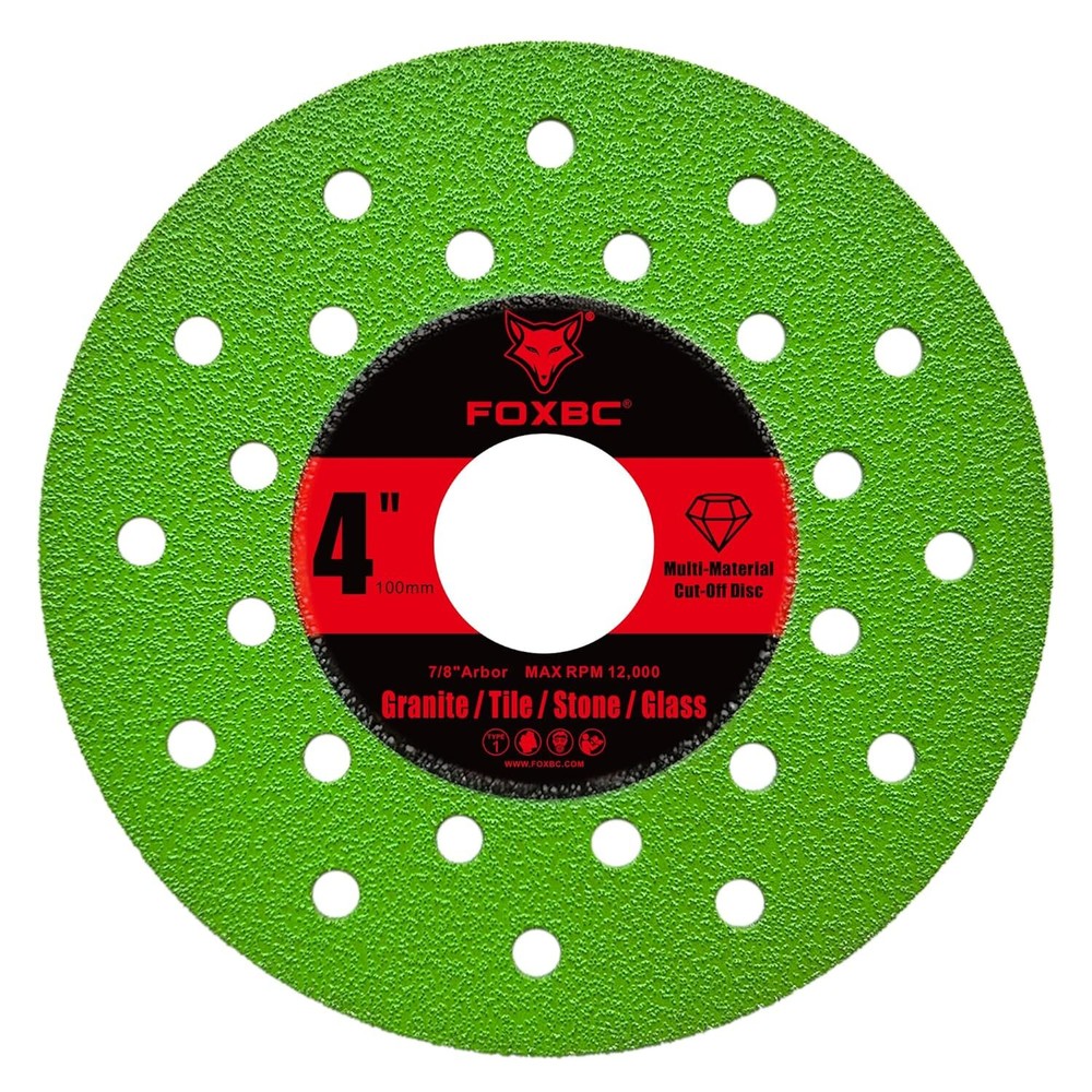 4 inch Diamond Grinding Cut Off Multi-Material Disc , 7/8" Arbor - 3 Pack