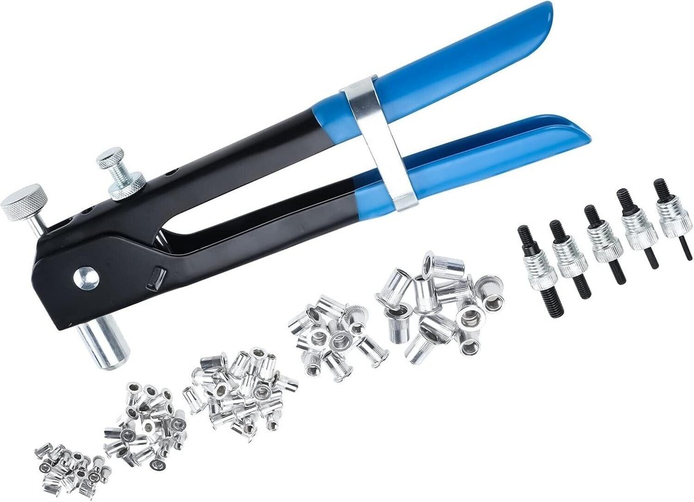86Pc M3-M8 Threaded Nut Rivet Gun Insert Tool Riveter Rivnut Setter Riveting Kit